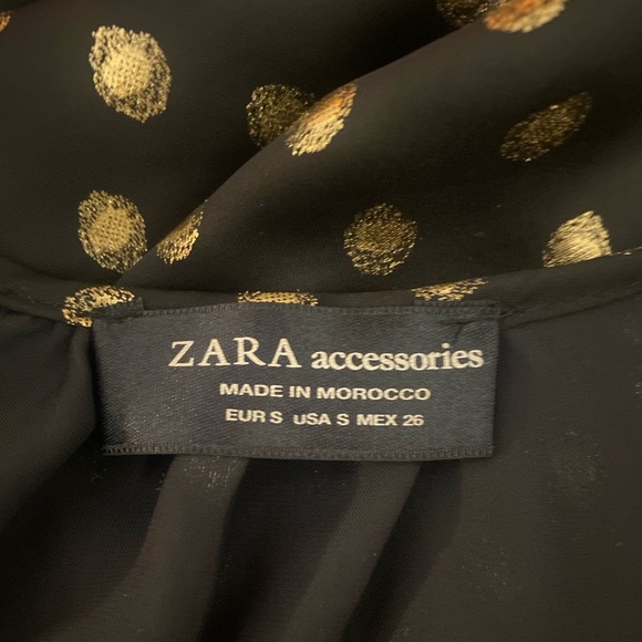 “ZARA” Gold Polka Dot Wrap Blouse BodySuit - Picture 15 of 16